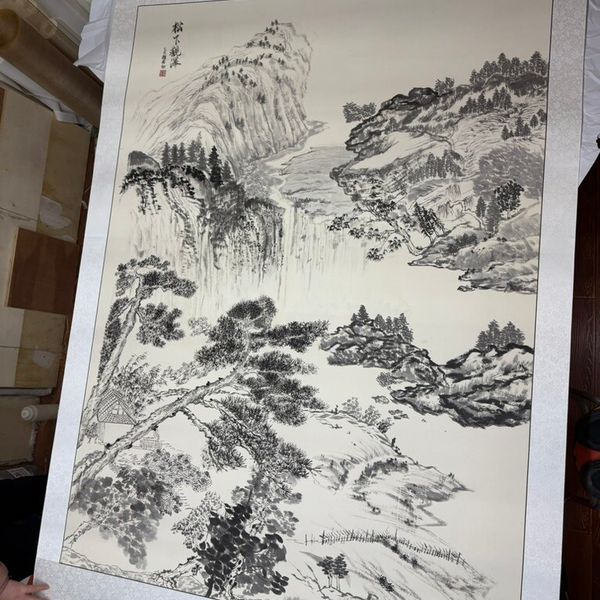 松下观瀑