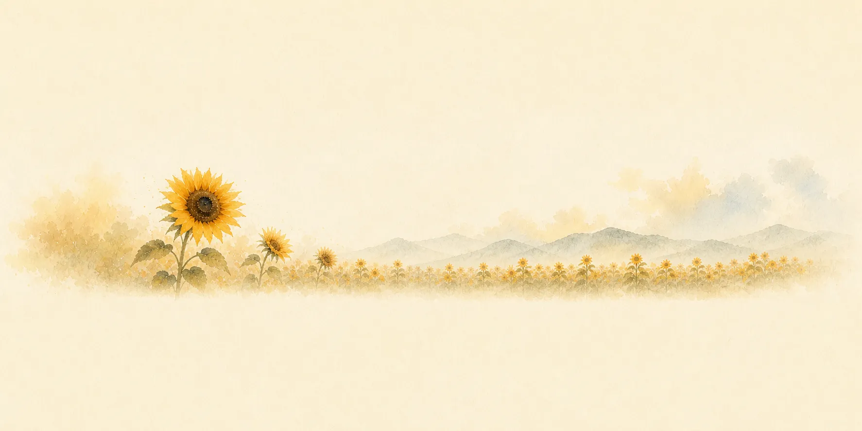 Watercolor sunflowers